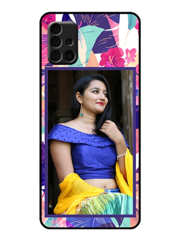 Custom Galaxy A51 Custom Metal Phone Case - Abstract Floral Design
