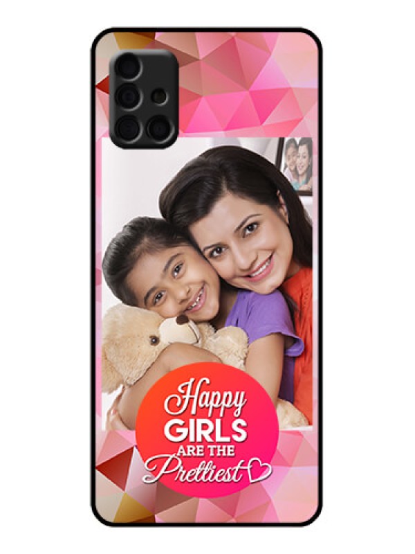 Custom Galaxy A51 Custom Metal Phone Case - Abstract Triangle Design