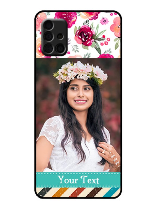 Custom Galaxy A51 Custom Metal Phone Case - Water Colors Floral Design