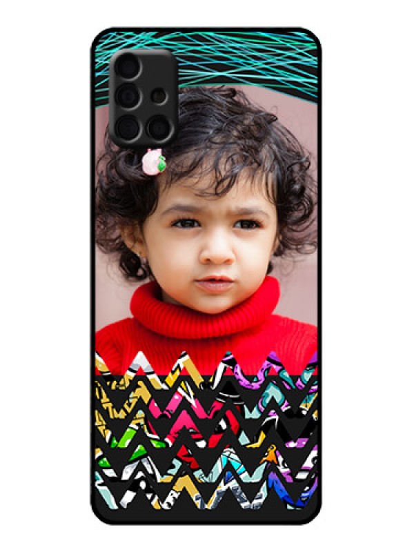 Custom Galaxy A51 Custom Metal Phone Case - Neon Abstract Design