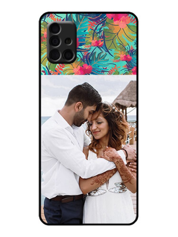 Custom Galaxy A51 Custom Metal Phone Case - Watercolor Floral Design