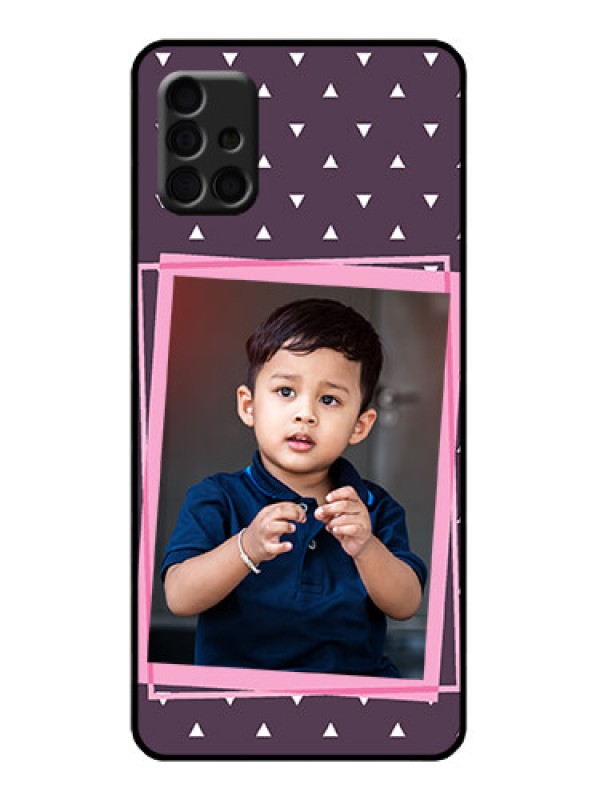 Custom Galaxy A51 Custom Metal Phone Case - Triangle Pattern Dotted Design