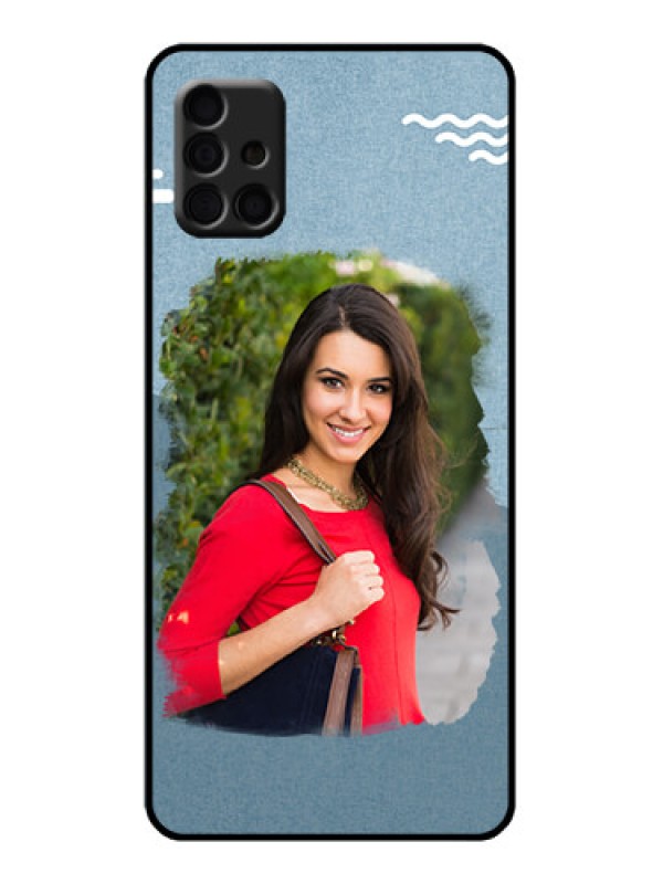 Custom Galaxy A51 Custom Metal Phone Case - Grunge Line Art Design