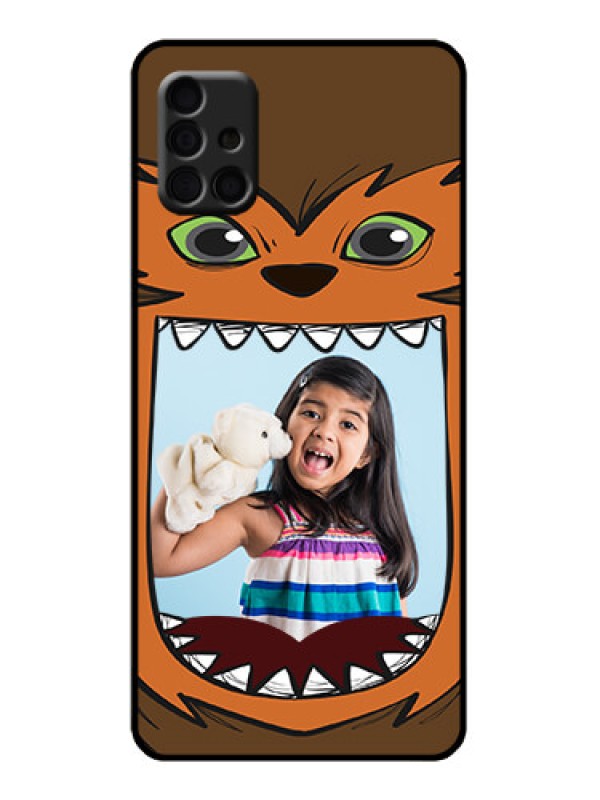 Custom Galaxy A51 Custom Metal Phone Case - Owl Monster Back Case Design