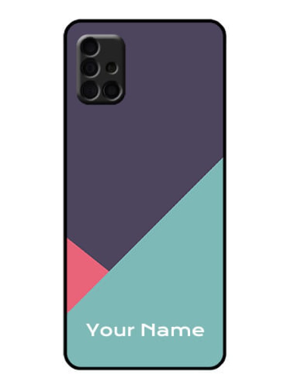 Custom Galaxy A51 Custom Metal Phone Case - Tri Color Abstract Design