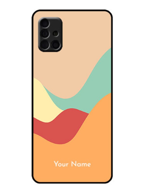 Custom Galaxy A51 Custom Metal Phone Case - Ocean Waves Multi - Colour Design