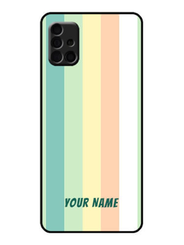 Custom Galaxy A51 Custom Metal Phone Case - Multi - Colour Stripes Design
