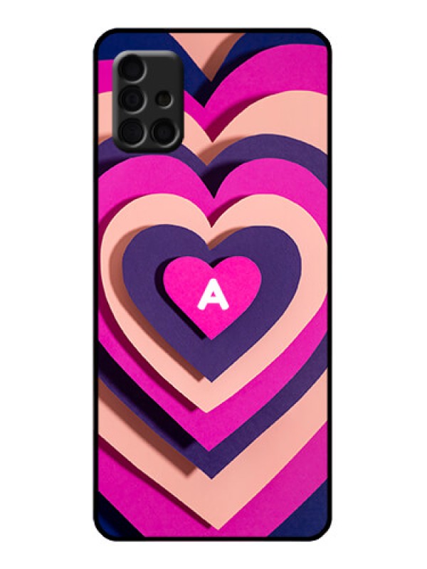 Custom Galaxy A51 Custom Metal Phone Case - Cute Heart Pattern Design