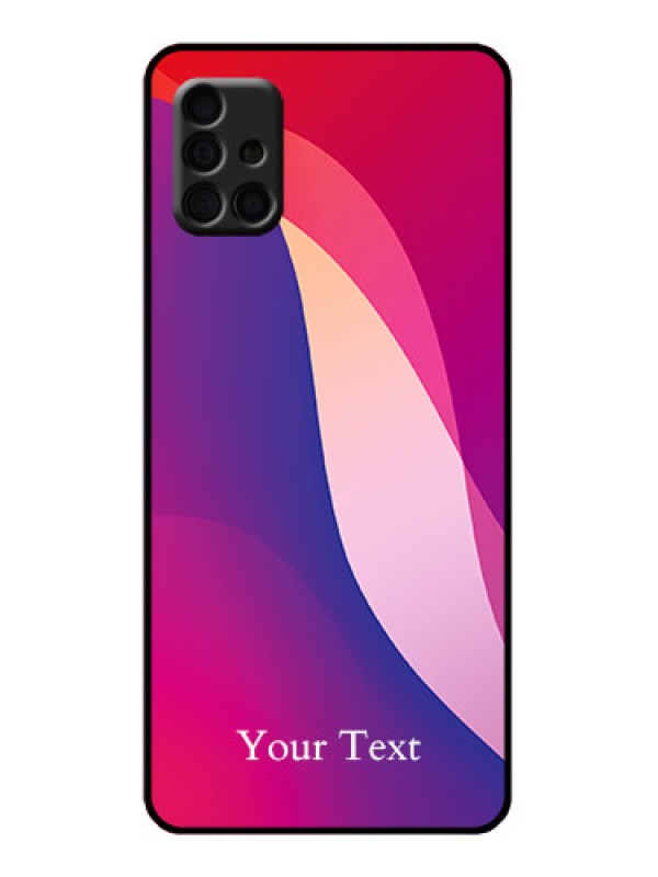 Custom Galaxy A51 Custom Metal Phone Case - Digital Abstract Overlap Design