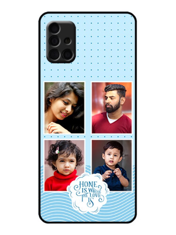 Custom Galaxy A51 Custom Metal Phone Case - Cute Love Quote With 4 Pic Upload Design