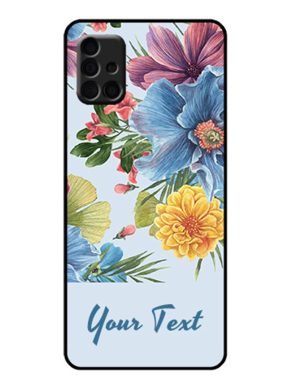 Custom Galaxy A51 Custom Metal Phone Case - Stunning Watercolored Flowers Painting Design