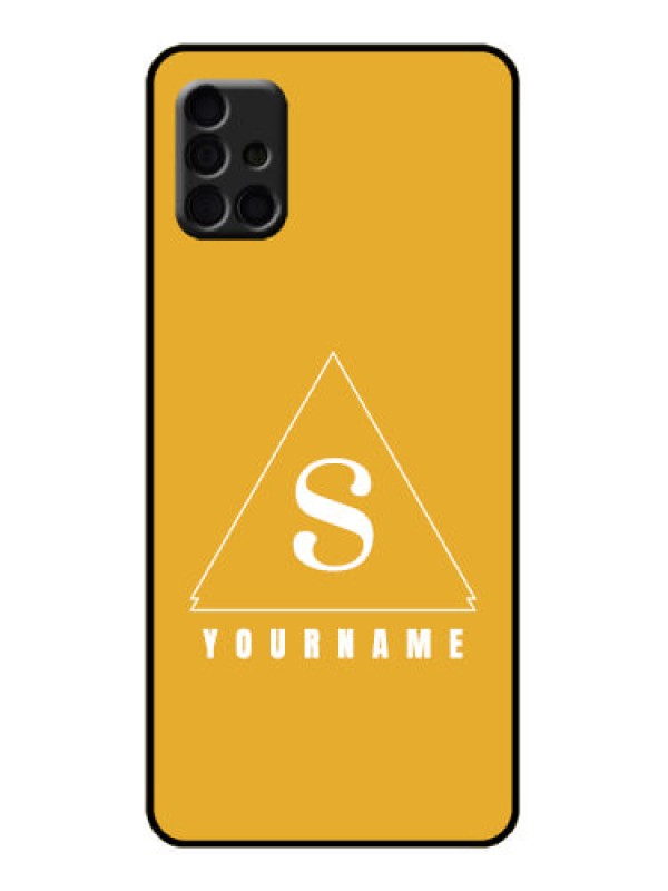 Custom Galaxy A51 Custom Metal Phone Case - Simple Triangle Design