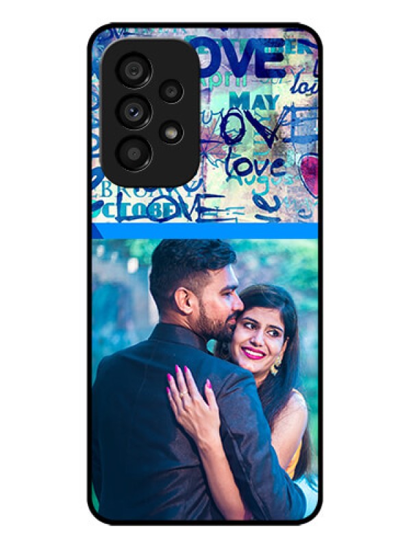 Custom Galaxy A53 5G Custom Metal Phone CaseColorful Love Design