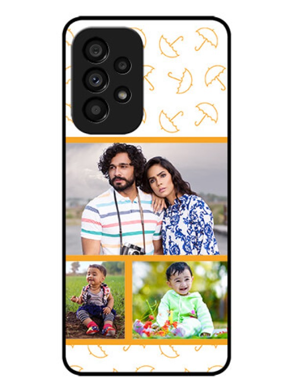 Custom Galaxy A53 5G Custom Metal Phone CaseYellow Pattern Design