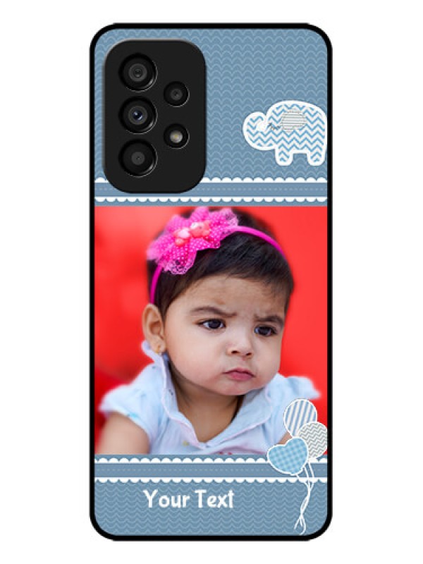 Custom Galaxy A53 5G Custom Metal Phone CaseWith Kids Pattern Design