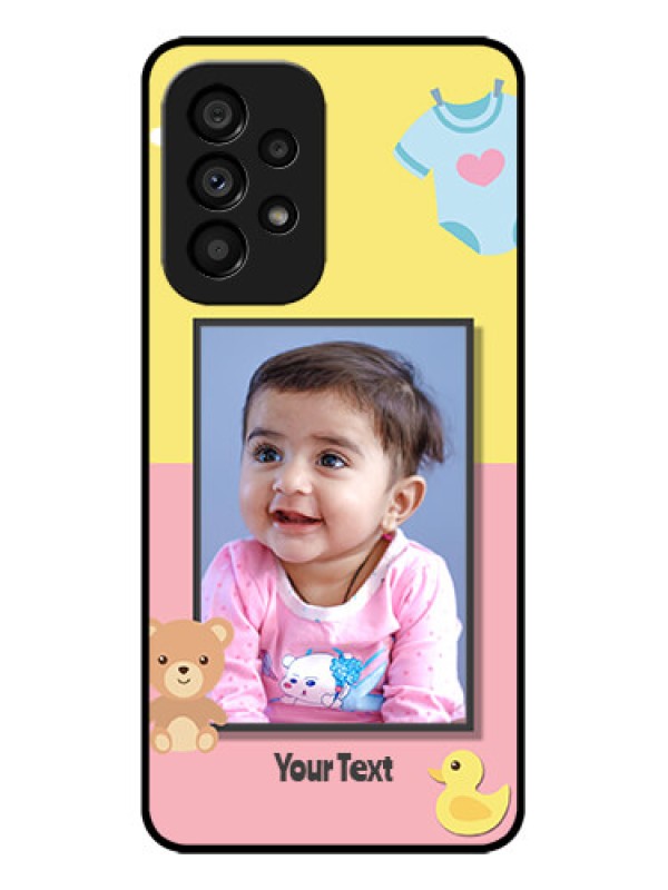 Custom Galaxy A53 5G Custom Metal Phone CaseKids 2 Color Design