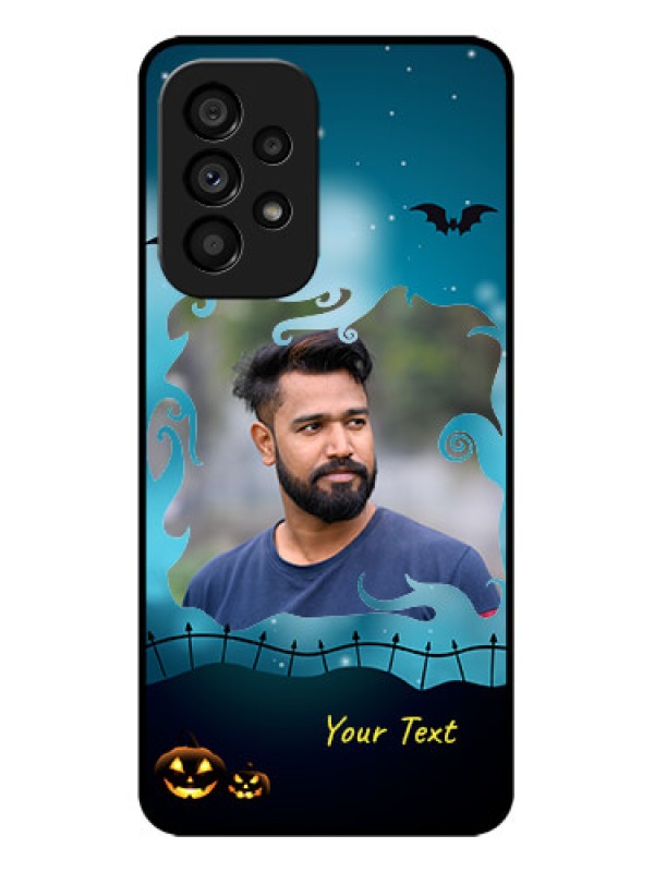 Custom Galaxy A53 5G Custom Metal Phone CaseHalloween Frame Design