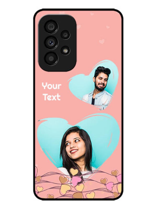 Custom Galaxy A53 5G Custom Metal Phone CaseLove Doodle Design