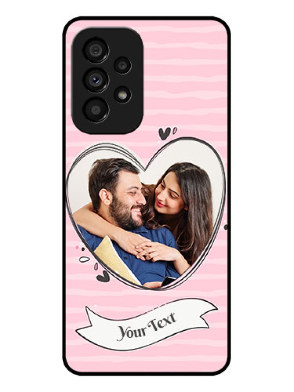 Custom Galaxy A53 5G Custom Metal Phone CaseVintage Heart Design