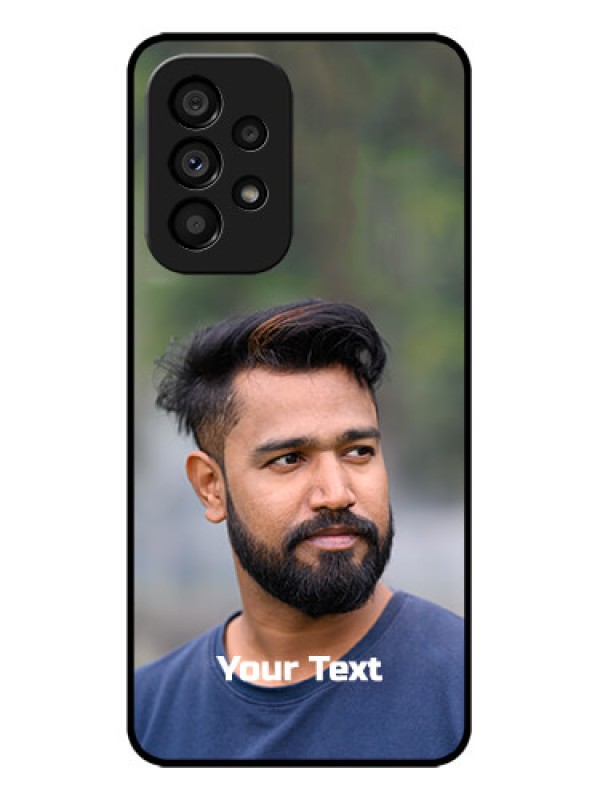 Custom Galaxy A53 5G Custom Metal Phone CasePhoto With Text Design