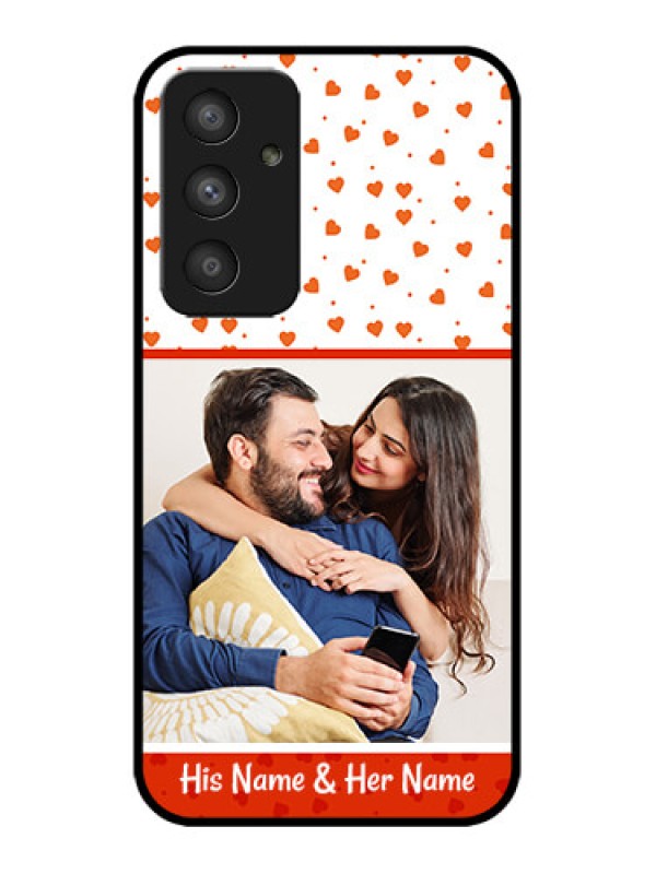 Custom Galaxy A54 5G Custom Metal Phone CaseOrange Love Symbol Design