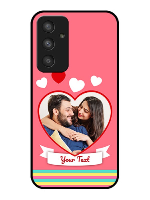 Custom Galaxy A54 5G Custom Metal Phone CaseLove Shapes Doodle Design