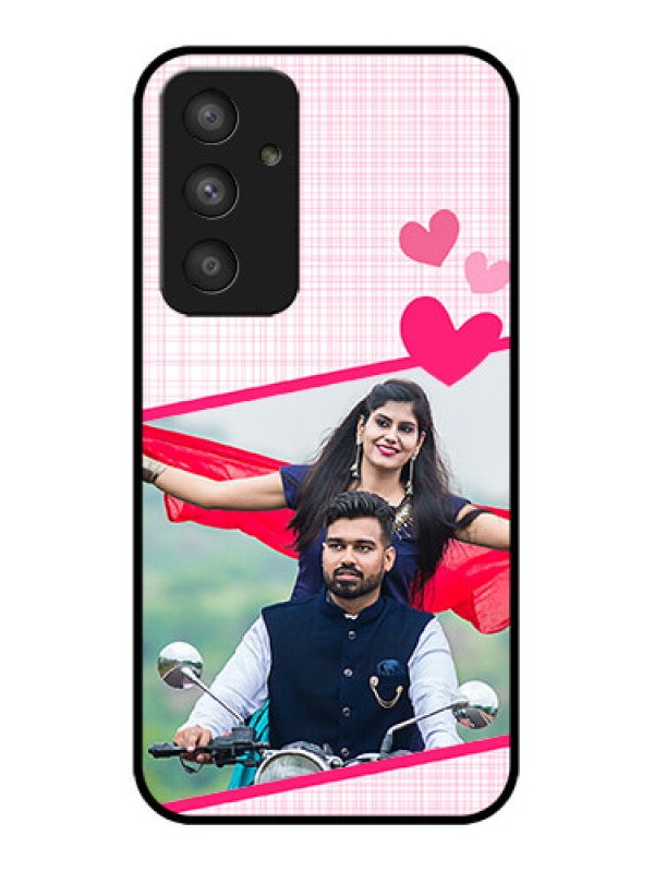 Custom Galaxy A54 5G Custom Metal Phone CaseLove Shape Heart Design