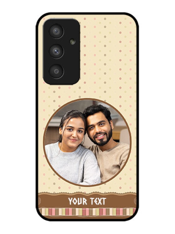 Custom Galaxy A54 5G Custom Metal Phone CaseBrown Dotted Mobile Case Design