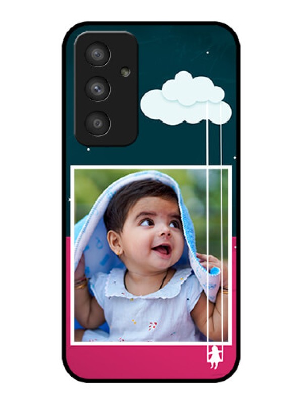 Custom Galaxy A54 5G Custom Metal Phone CaseCute Girl With Cloud Design