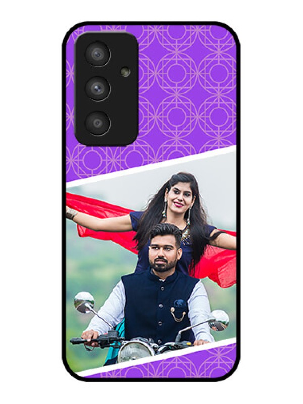 Custom Galaxy A54 5G Custom Metal Phone CaseViolet Color Pattern Design