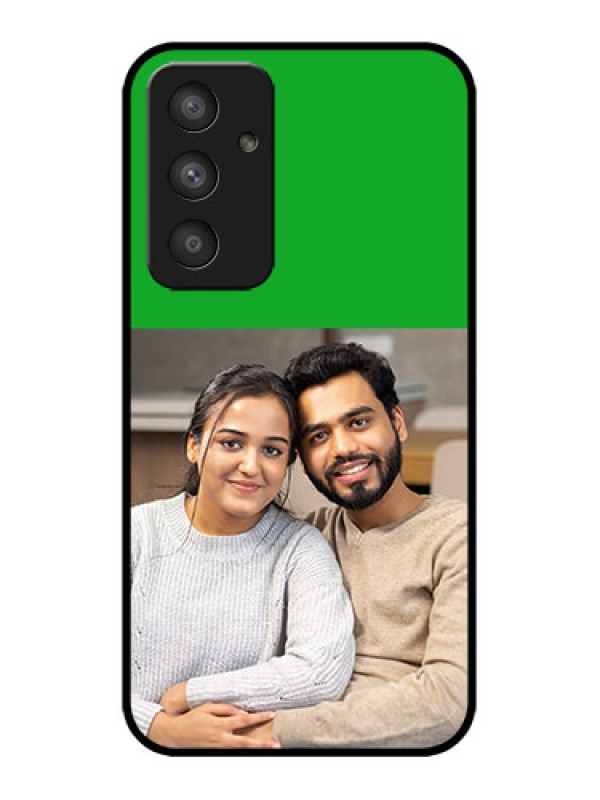 Custom Galaxy A54 5G Custom Metal Phone CaseGreen Pattern Design