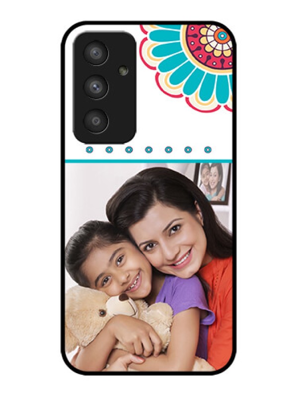 Custom Galaxy A54 5G Custom Metal Phone CaseFlower Design