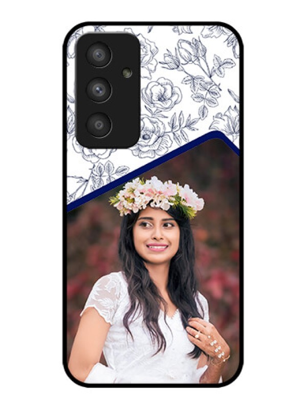 Custom Galaxy A54 5G Custom Metal Phone CaseClassy Floral Design