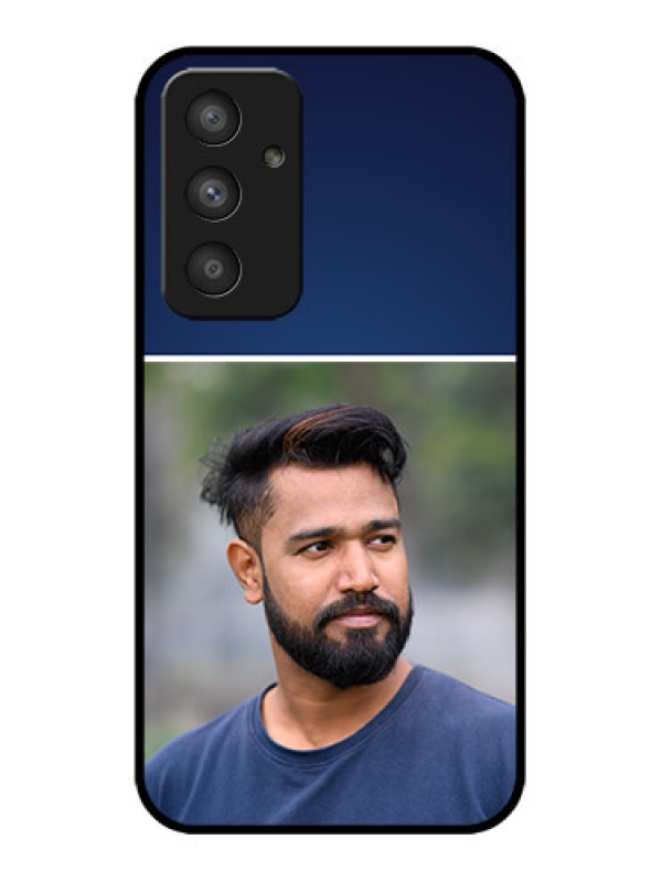 Custom Galaxy A54 5G Custom Metal Phone CaseSimple Royal Blue Design