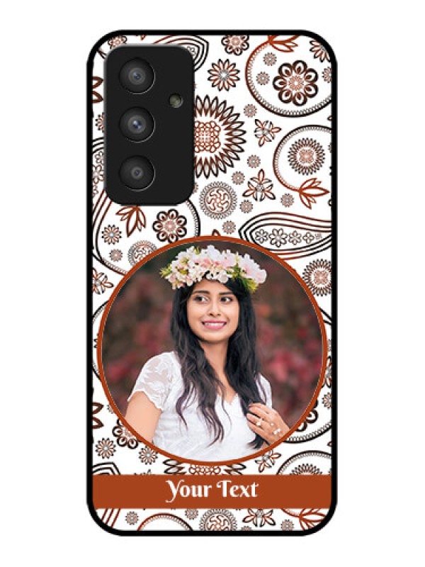 Custom Galaxy A54 5G Custom Metal Phone CaseAbstract Flower Design