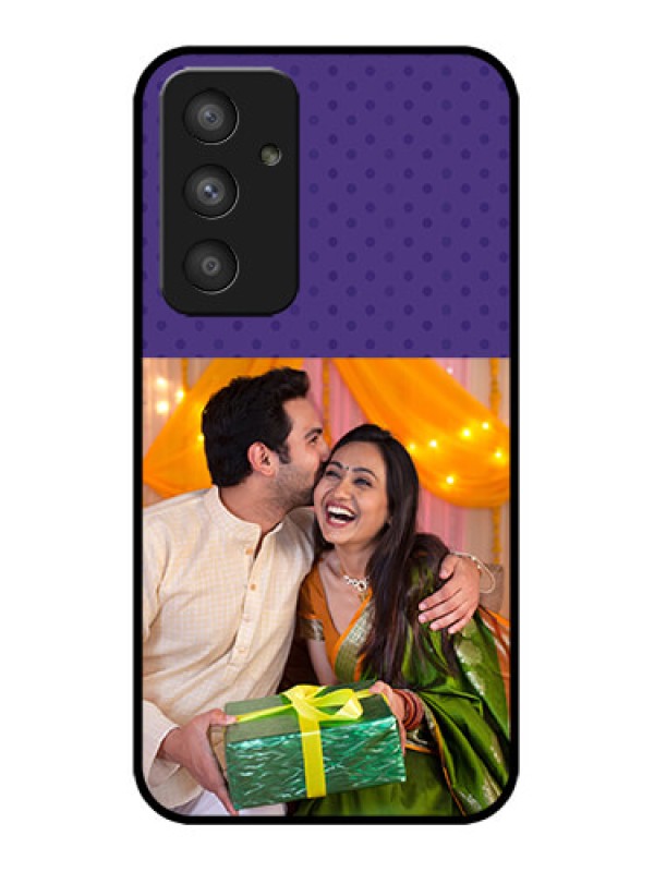 Custom Galaxy A54 5G Custom Metal Phone CaseViolet Colored Pattern Design