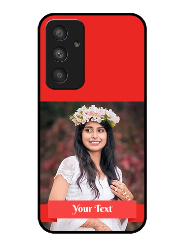 Custom Galaxy A54 5G Custom Metal Phone CaseSimple Red Color Design