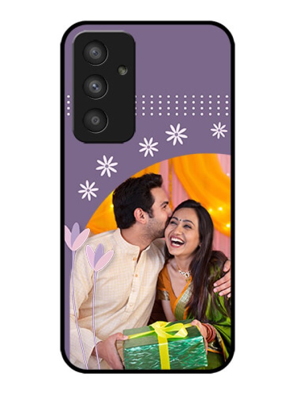 Custom Galaxy A54 5G Custom Metal Phone CaseLavender Flowers Design