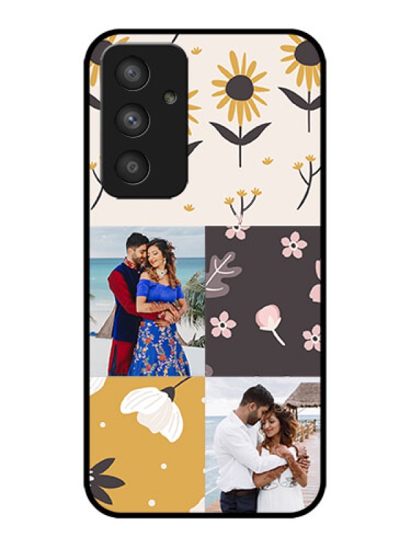 Custom Galaxy A54 5G Custom Metal Phone Case3 Images With Floral Design