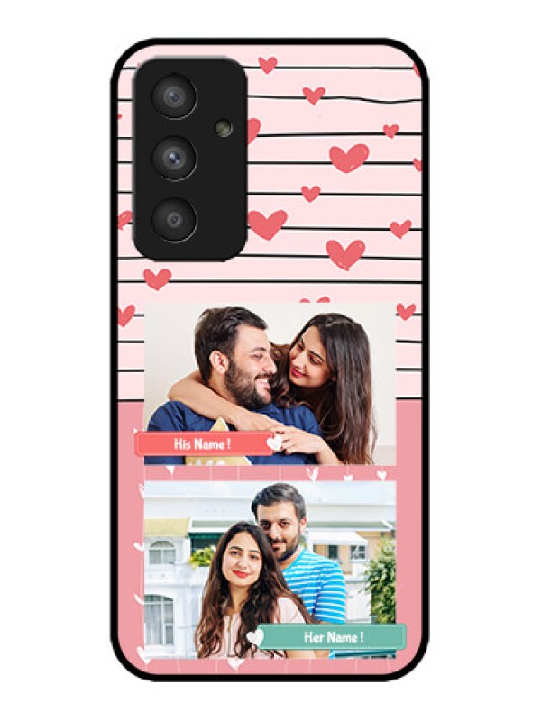 Custom Galaxy A54 5G Custom Metal Phone CasePhoto With Heart Design