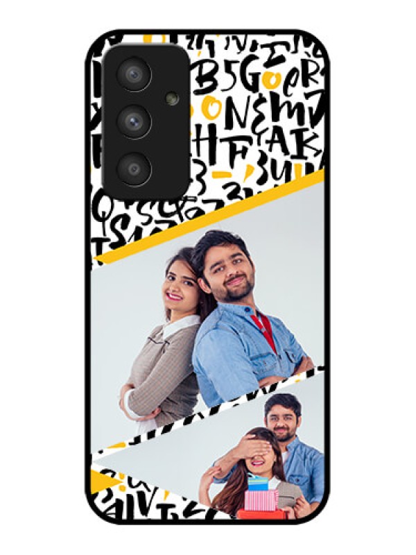 Custom Galaxy A54 5G Custom Metal Phone CaseLetters Pattern Design