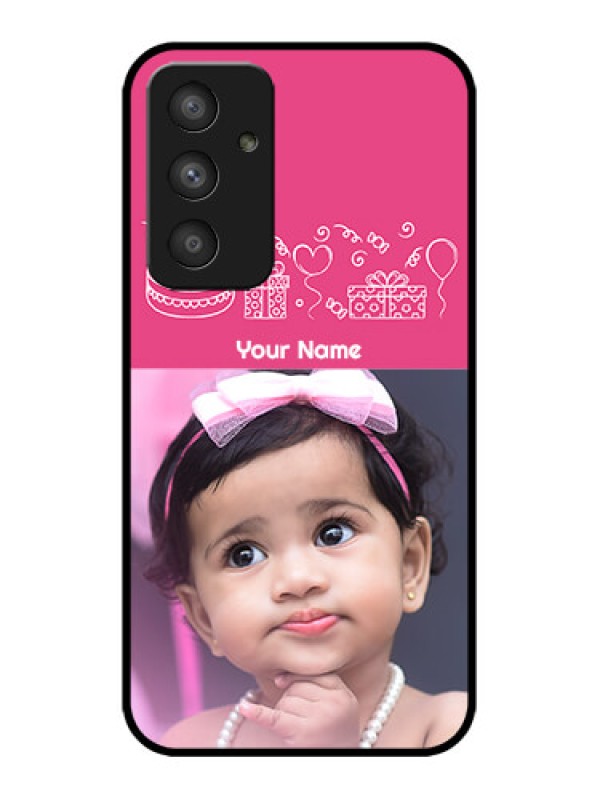 Custom Galaxy A54 5G Custom Metal Phone CaseWith Birthday Line Art Design