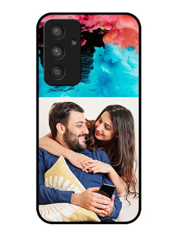 Custom Galaxy A54 5G Custom Metal Phone CaseQuote With Acrylic Painting Design