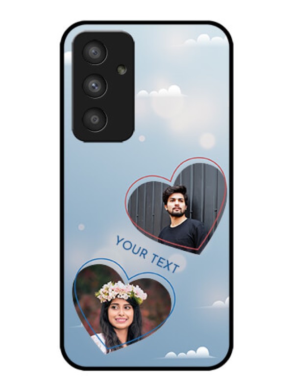 Custom Galaxy A54 5G Custom Metal Phone CaseBlue Color Couple Design