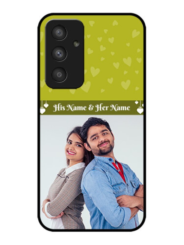 Custom Galaxy A54 5G Custom Metal Phone CaseYou and Me Heart Design