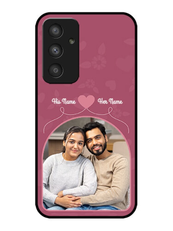 Custom Galaxy A54 5G Custom Metal Phone CaseLove Floral Design