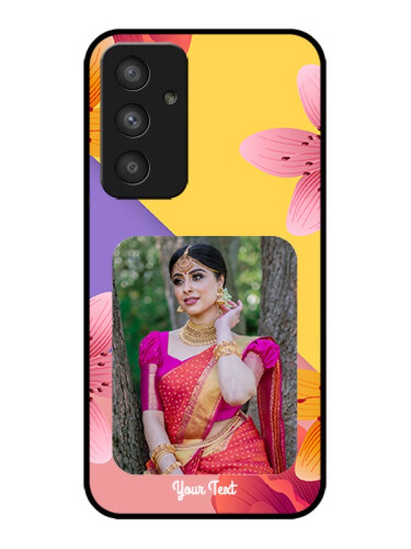 Custom Galaxy A54 5G Custom Metal Phone Case3 Image With Vintage Floral Design