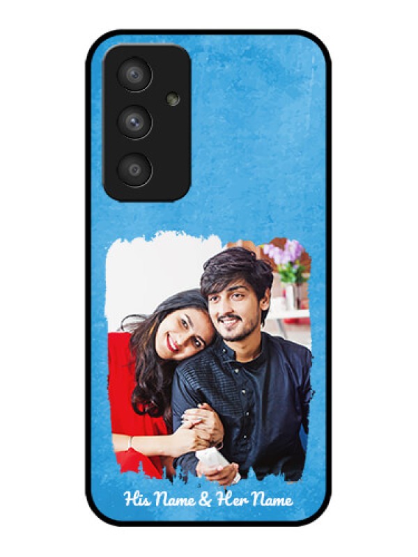 Custom Galaxy A54 5G Custom Metal Phone CaseBlue Color Vintage Design