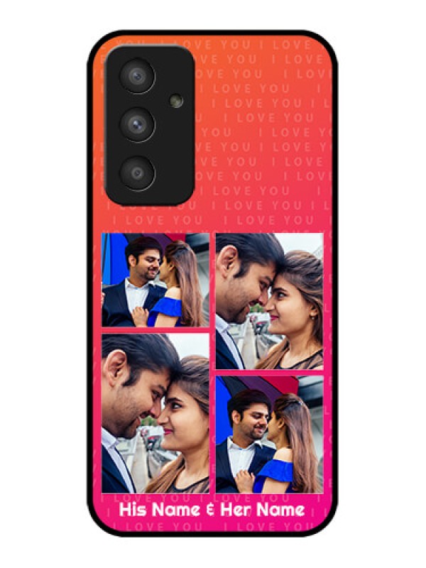 Custom Galaxy A54 5G Custom Metal Phone CaseI Love You Pink Design