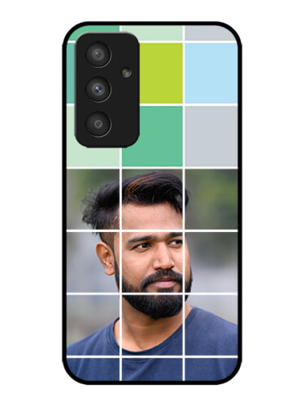 Custom Galaxy A54 5G Custom Metal Phone CaseWith White Box Pattern